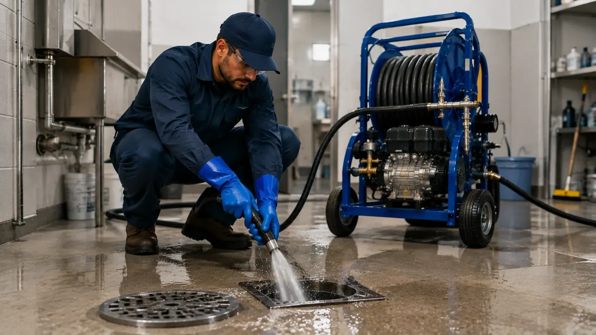 Floor Drain Hydro Jet Cleaning in Sun Valley