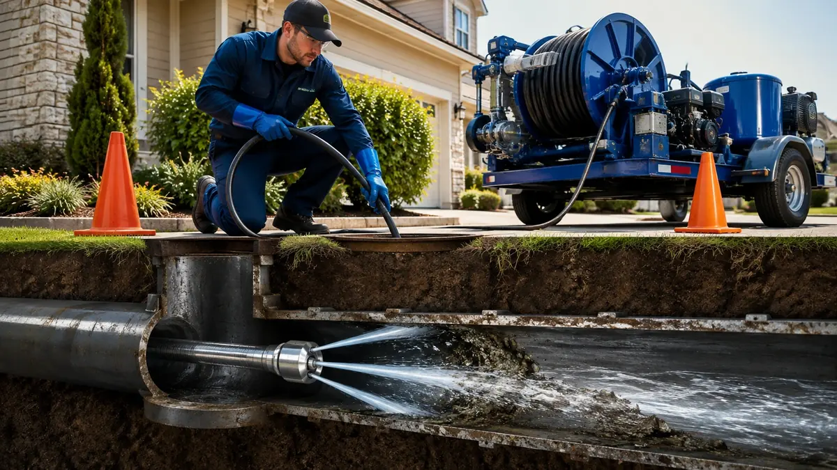 Main Sewer Line Hydro Jet Cleaning in Sun Valley