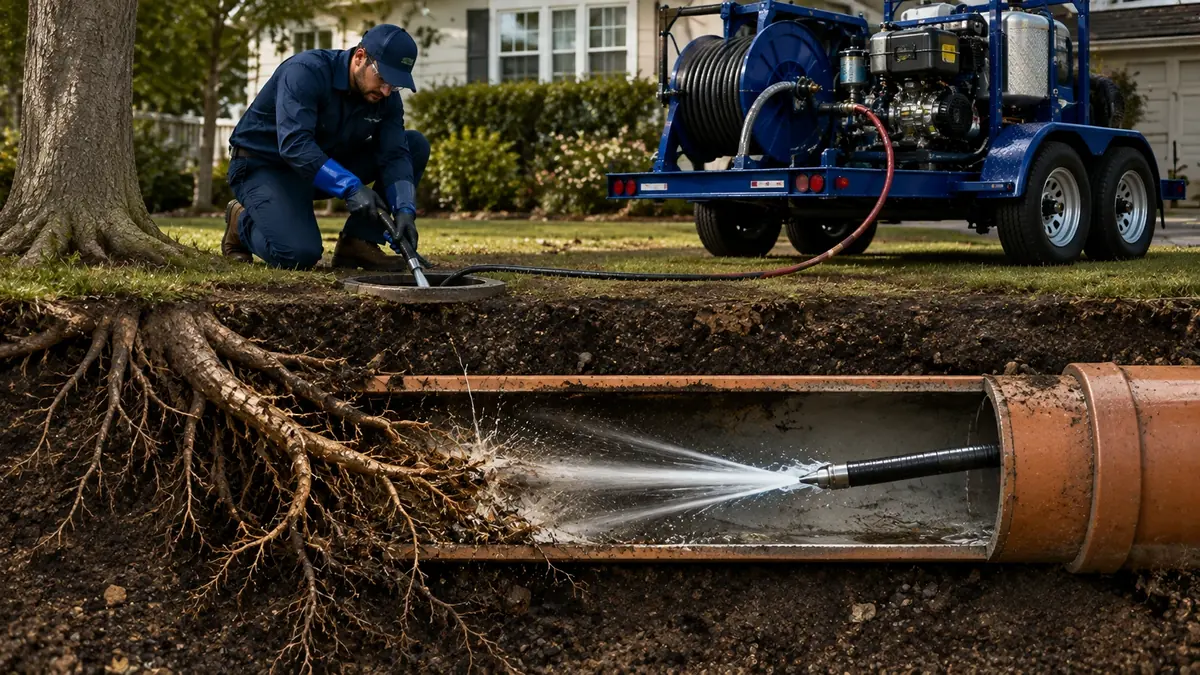 Tree Root Removal with Hydro Jetting in Sun Valley